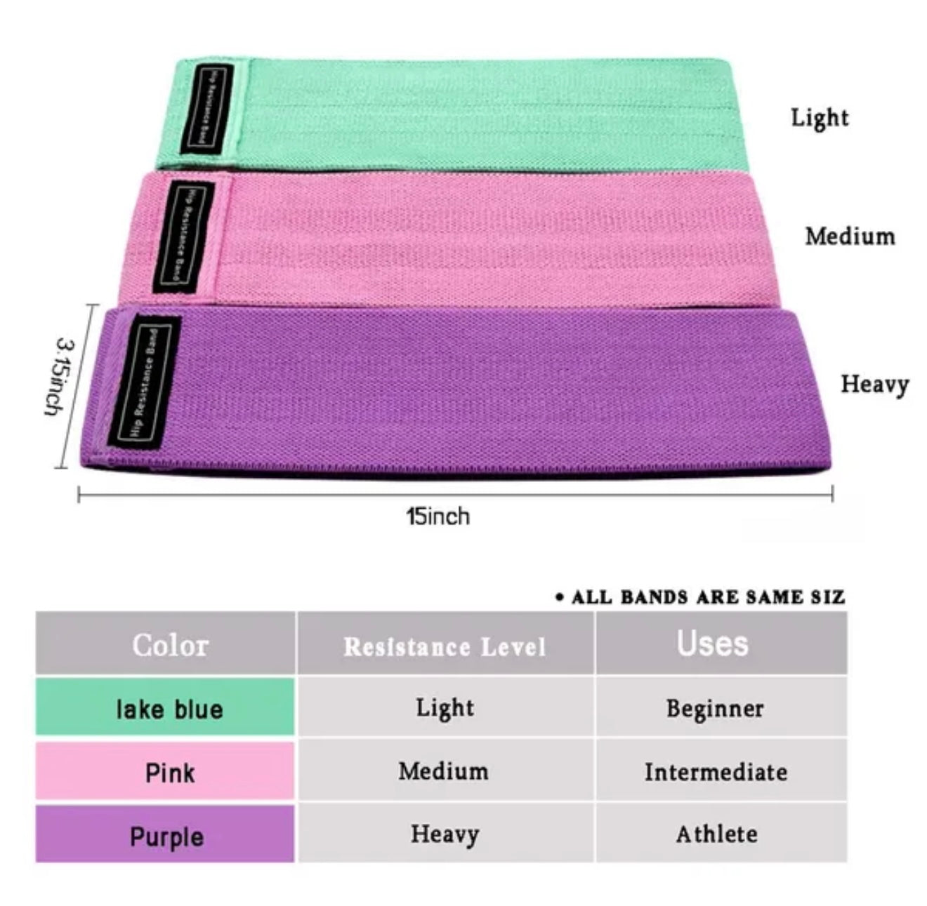 Build-A-Booty Trio Edition Resistance Bands